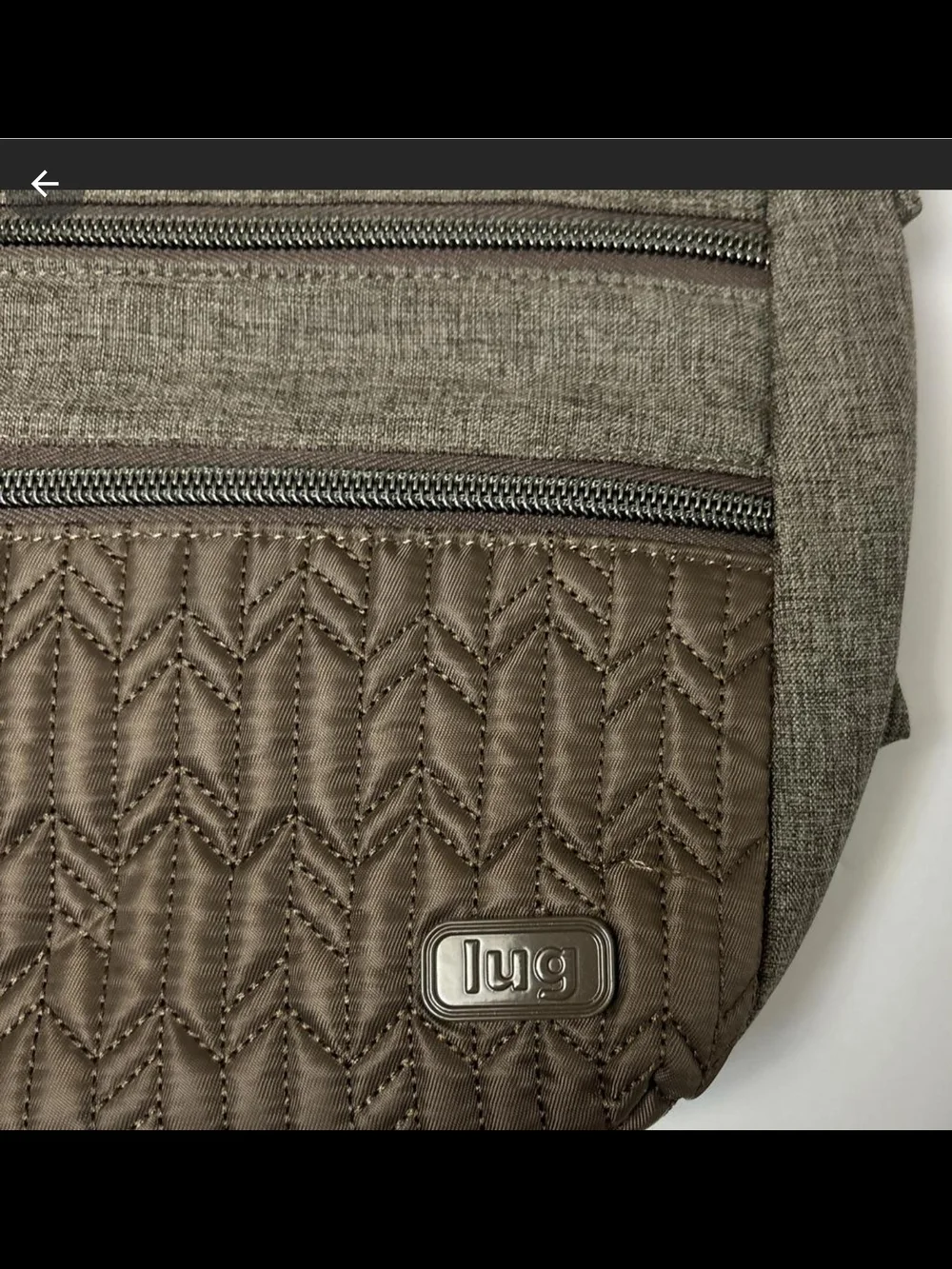 lug Slider Small Beige Crossbody Organizer